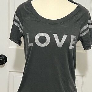 CHASER | “Love” Burnout Graphic Tee | XS | NWOT